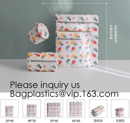 De Waswasserij Mesh Bags In Bulk, Mesh Drawstring Laundry Bag, Jumbo Vouwbare Ritssluiting Mesh Wash Laundry Bag van de reislingerie