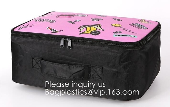 De promotie Mannelijke Was doet van de het Leermake-up van Douanelogo make up waterproof canvas Toiletry van de Opslagmensen Kosmetische, bagease in zakken,