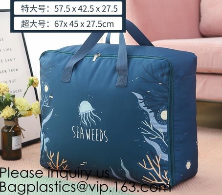 Van de het Dekbedopslag van de huishouden100% Polyester de Zakreistas met Ritssluiting voor Kleren, de zak van de Dekbedopslag, de zak van het Dekbedhandvat