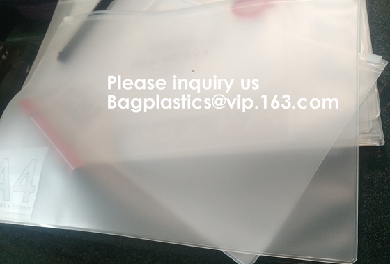 Maak Duidelijke Plastic van het het Documentdossier van Ritssluitingspvc A5 de Ritssluitingszak, Stationair Pen Pencil Packaging Bags, houder, geval waterdicht, pac