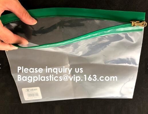 Van het het Dossierdocument van fabrikantencustom printing plastic k spoot de Duidelijke A4 A5 Zak van de het Pitzak, gesnelde zak, zak, kant 3