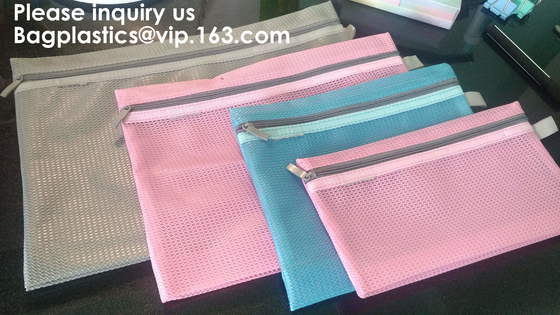 A4 van de de Omslagritssluiting van het Bureaudossier het Documentzak van pvc van Mesh Color Package Clear, de Knoop van Mesh Document Bag Clear Bag van de Dossieromslag