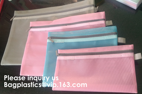 A4 van de de Omslagritssluiting van het Bureaudossier het Documentzak van pvc van Mesh Color Package Clear, de Knoop van Mesh Document Bag Clear Bag van de Dossieromslag