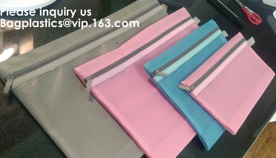 A4 van de de Omslagritssluiting van het Bureaudossier het Documentzak van pvc van Mesh Color Package Clear, de Knoop van Mesh Document Bag Clear Bag van de Dossieromslag