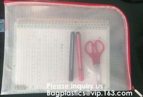 Transparante duidelijke van het de ritssluitingsk document van netwerkpvc van de het dossierzak B5 van het het dossierdocument van pvc plastic van het de studentenbureau de opslagzak