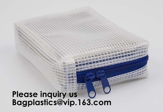 Zak van Eco de vriendschappelijke materiële documenten/plastic dossierzakken voor jonge geitjes, het netwerkzak van pvc van Eco vriendschappelijke materiële, bagease, pak