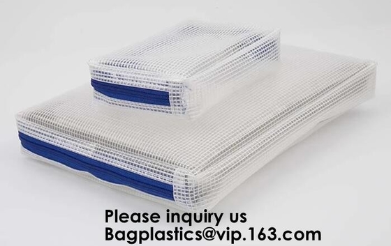 Zak van Eco de vriendschappelijke materiële documenten/plastic dossierzakken voor jonge geitjes, het netwerkzak van pvc van Eco vriendschappelijke materiële, bagease, pak