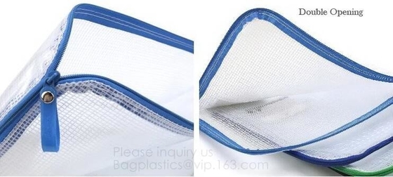 Manierritssluiting Mesh File Case Document Bag, van de de Omslagenzak van het Ritssluitings Draagbare Dossier de Brievengrootte, van het de Zakdossier van het Ritssluitingsdocument de Zak F