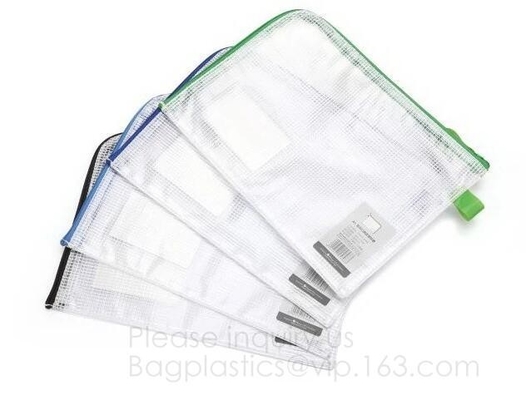 Manierritssluiting Mesh File Case Document Bag, van de de Omslagenzak van het Ritssluitings Draagbare Dossier de Brievengrootte, van het de Zakdossier van het Ritssluitingsdocument de Zak F