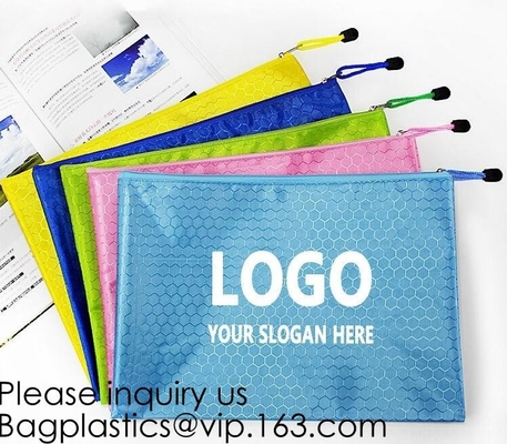 De kantoorbehoeften Gekleurde Compartimenten van de Druk Nylon Mesh Zipper Pencil Bag With van de Manierdouane, het geval van het kantoorbehoeftenpotlood, bagease