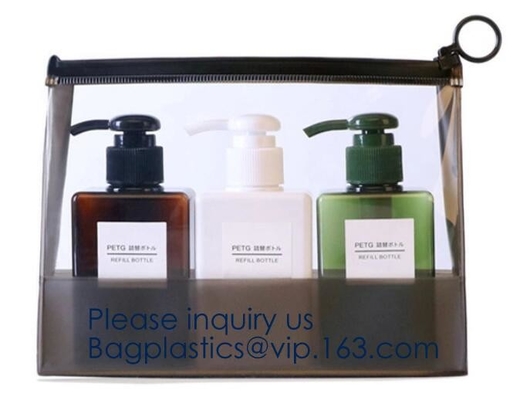 De Fabrikant Wholesale Transparent Beautiful Duidelijke Eva Cosmetic Bag, Reiszak van China met Dubbel Pitontwerp, Bagease