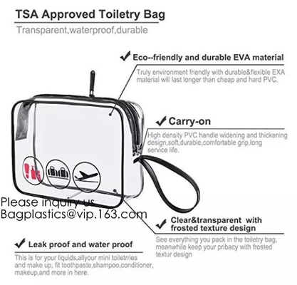 TSA Goedgekeurde Toiletry Zak - Duidelijke Reiszak voor Mannen en Vrouwen om uw Make-up en Toiletries, bagease te dragen, bagplast