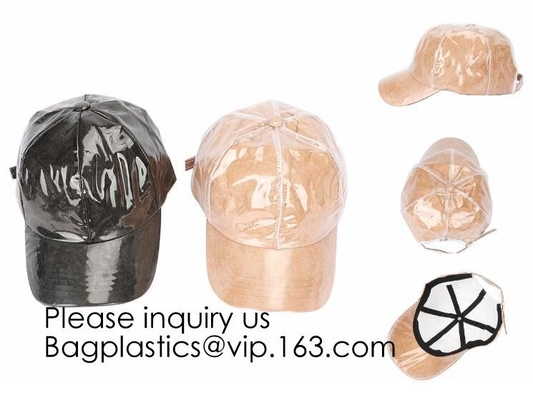 De nieuwe Hoed van Tyvek&Pvc van de Ontwerpdouane/Regelbaar Duidelijk Pvc-Honkbal GLB/Wasbare Tyvek-Document Hoed, bagease, bagplastics, pak