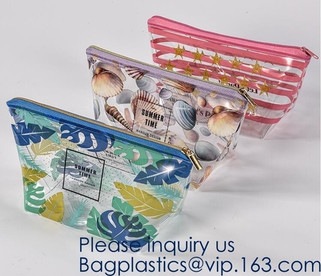 De Kosmetische Zak van goedkeuringseva PVC voor van de de Luchtvaartlijnmake-up van de Vrouwenritssluiting Waterdichte de Reisorganisator Toiletry Bag, bagease, pak