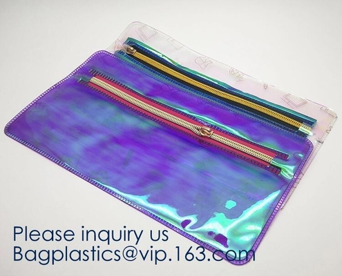 Van de de make-upzak van douane openluchteva semi-transparent Zachte Plastic doet toiletry het pak van de de make-uporganisator van het Waterbewijs PVC/EVA in zakken