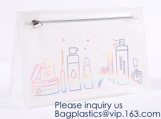 Van de de Make-upspons van TPU EVA Cheap Plastic Zipper Bag Zak van het de Opslagkostuum de Kosmetische Verpakkende, vinyl kosmetische zak met ritssluitingsbageas
