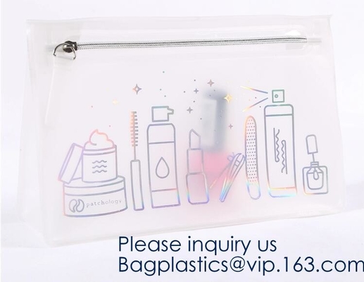 Van de de Make-upspons van TPU EVA Cheap Plastic Zipper Bag Zak van het de Opslagkostuum de Kosmetische Verpakkende, vinyl kosmetische zak met ritssluitingsbageas