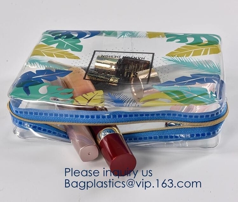 Toiletry Zak van de de Bevorderingsgift van de Zak de Kosmetische Zak voor Reis, Milieuvriendelijke Zachte Plastiek Berijpte Kosmetische EVA Zipper Bags