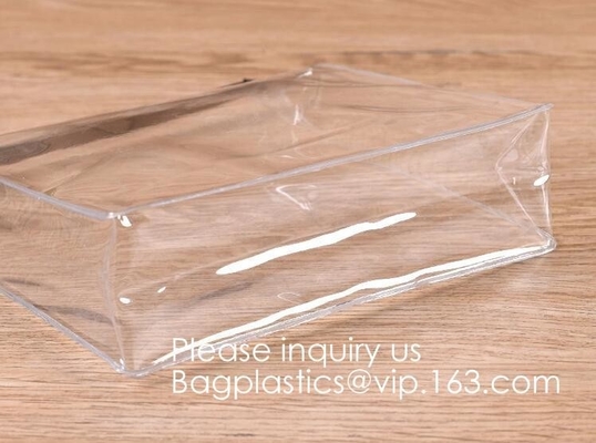 De vlakke Ritssluiting van Type Duidelijke Berijpte Pvc Eva Cosmetic Bag With Sewn, de Draagbare Zak van de de Make-upwas van de Borstelzak, Modieus, Praktisch, Co