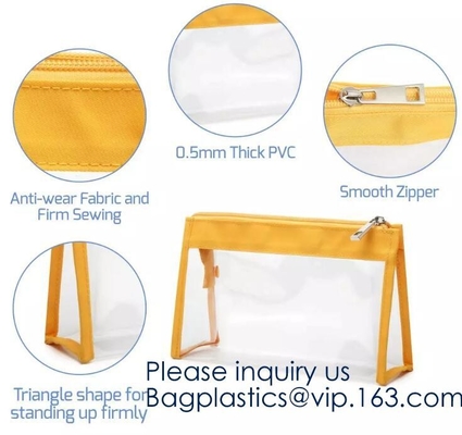 Fashionalpvc EVA Mesh Travel Document Bag, privé van de pols transparante Eva van de etiketreis witte kosmetische de zak en de make-upzakken
