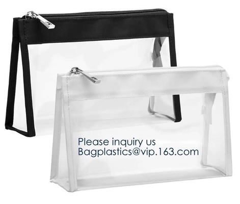 Zak Duidelijke Eva Cosmetic Bags, toiletry van de de zakreis van pvc EVA van de make-upzak mini duidelijke kosmetische bedelaars van de douane de Ritssluiting Gedrukte Make-up