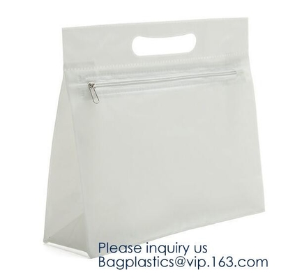 Populaire Waterdichte Milieuvriendelijke Glanzende de Ritssluitingszak van Pvc Eva Cosmetic Bag With Zipper, Kader Transparante EVA Cosmetic Zipper