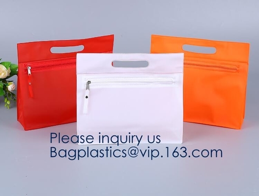 Populaire Waterdichte Milieuvriendelijke Glanzende de Ritssluitingszak van Pvc Eva Cosmetic Bag With Zipper, Kader Transparante EVA Cosmetic Zipper