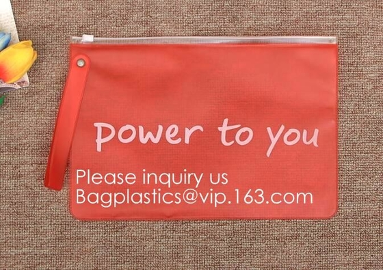 Milieuvriendelijke Transparante Zachte EVA Plastic Cosmetic Packaging Bags met Ritssluitingsbovenkant, EVA Plastic Durable Cosmetic Bagease