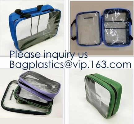 Promotielogo printed vinyl bank bag, duikt Slot en van het 2 Sleutelsbedrijf de Zak van de Veiligheidspost met Ritssluitingssluiting op, bagease