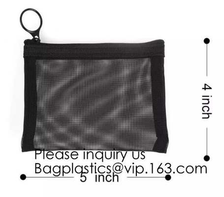De multifunctionele Nylon Mesh Cosmetic Bag Makeup Travel-Organisatoren van de het Gevalreis van het Gevallenpotlood, Zak voor Bureausreis Accessor