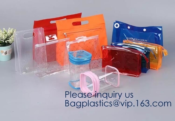 Toiletry Zak met van de Zakpvc van de Ritssluitingstsa Goedgekeurde Reis Kosmetische van de de Samenstellingszak het Handvatriemen voor Vrouwenmannen, Carry On Airpor
