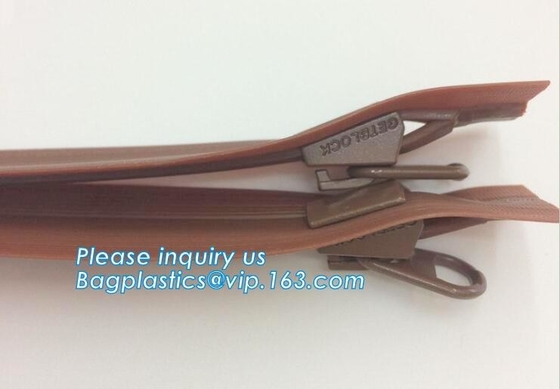 Multi-colored plastic easy tear rits, sluiting Pe Bag Clear Press Lock rits, herkoppelbare press rits