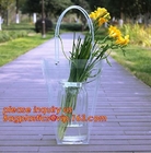 De aangepaste plastic transparante bloem van pp draagt zakken met het hangen, de Milieuvriendelijke Rekupereerbare transparante pp zak F van de bloemzak