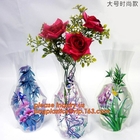 de kunstmatige vouwbare decoratieve het huwelijks plastic vaas van pvc, zak van de de bloemkoker van pp de plastic, de transparante enige bloem van pp nam s toe