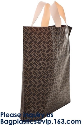 Gravuredruk met Uw Eigen Douane die van Logo Plastic Shopping Bag Material LDPE/HDPE de Zachte Zakken van het Lijnhandvat dragen