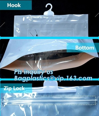 Van de het Handvathanger van de kantoorbehoeften de Vastgestelde Transparante Plastic Boog van het de Ritssluitingsslot Zak van Pvc Kosmetische met K, Zak F van de Hanger de Plastic Haak