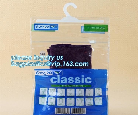 Van de het Handvathanger van de kantoorbehoeften de Vastgestelde Transparante Plastic Boog van het de Ritssluitingsslot Zak van Pvc Kosmetische met K, Zak F van de Hanger de Plastic Haak