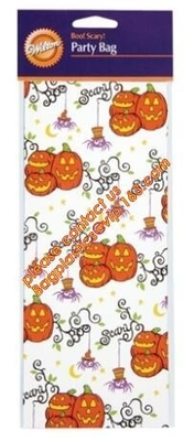 de de partijzak van Halloween van de gravuredruk, de leuke verpakking van het de rang plastic koekje van het ontwerpvoedsel, Halloween krimpt cello behandelt zakken FO