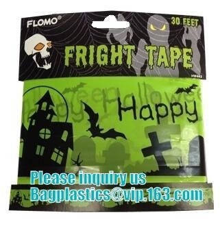 Rolt Halloween-de Band van de Voorzichtigheidspartij, de banner van Partijhalloween, plastic de partijband van de wimpelvoorzichtigheid, bagease van de angstband