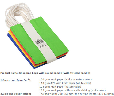 Kraftpapier-het winkelen zak, kraftpapier gerecycleerde het winkelen zak, in het groot document het winkelen zak met embleem, Luxe het Kleinhandelsdocument Winkelen
