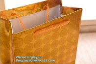 De luxe Art Paper Flower Carrier Bag met Kabelhandvat, het document van Manierkraftpapier het document van de bloemdrager zak, vormt vierkant kraftpapier p