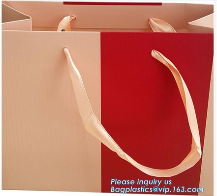 Luxe Gerecycleerde het Document van Logo Paper Shopping Bag Wholesale van de Douanedruk Boodschappentas, huwelijksdocument de boodschappentas van het giftsuikergoed