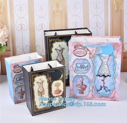 In het groot Aangepaste Gepersonaliseerde Logo Printed Gift Carrier White-Document Zakken met Kabelhandvatten, bagplastics, bagease pac