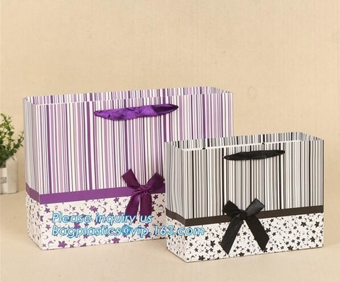 Douane uw het met een laag bedekte document van het merk donkerblauwe 3D flard zak voor giftstuk speelgoed boodschappentas met handvat, Wit de Douanecr van de Ontwerpluxe