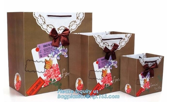 DameSexy kleding die roze en rode dozen en zak, het Winkelen Drager Verpakkende Papieren zak met Logo Print, bageasepakket verpakken