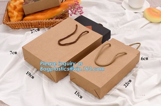 Maakte het luxe Aangepaste Goud Druk van de Embleem de volledige die kleur door 250gsm C1S Art Gift Shopping Paper Bag met Lintboog Han wordt gemaakt in reliëf