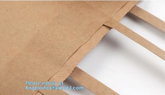 Aangepaste Purpere Gedrukte Kraftpapier-Document het Winkelen Zak met Document Handvatten voor Sweater, Document Boodschappentasdouane Gedrukte Zak W