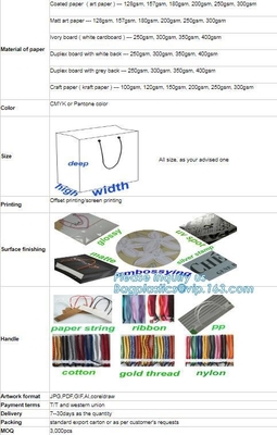 hete het verkopen luxe voor grossy document giftzak met handvatdrager het winkelen de groothandel van de giftzak, Kraftpapier-Document het Winkelen Zakwi