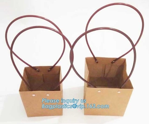 kraftpapier-document lamineerde bloemdocument verpakkende boodschappentas, Inpakkend Kleurrijke Waterdichte Kraftpapier-Document de Bloemzak van de Giftdrager