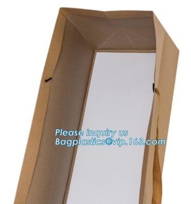 In het groot Duurzame Kleurrijke Douane Gedrukte het Document van de Cake Verpakkende Gift Zak met Bloem, Tote Carrier Gift Bags-bagease pac